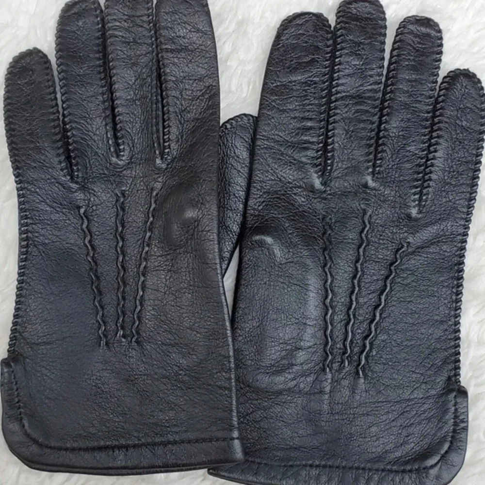 Vintage leather lined gloves MS‎ W M